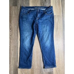 Old Navy Boyfriend Straight Jeans Women 16 Blue Excellent Medium Wash Denim